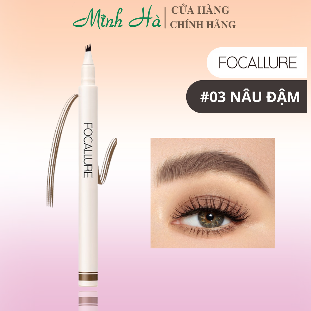 Bút kẻ mày Focallure Fluffmax Tinted Brow Ink Pen FA 161 10g bền màu chống nước