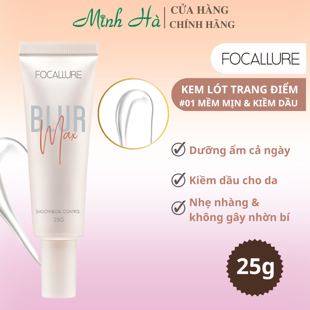 Kem lót trang điểm Focallure Glowmax Hydrating Primer FA138 25g cấp ẩm lâu trôi
