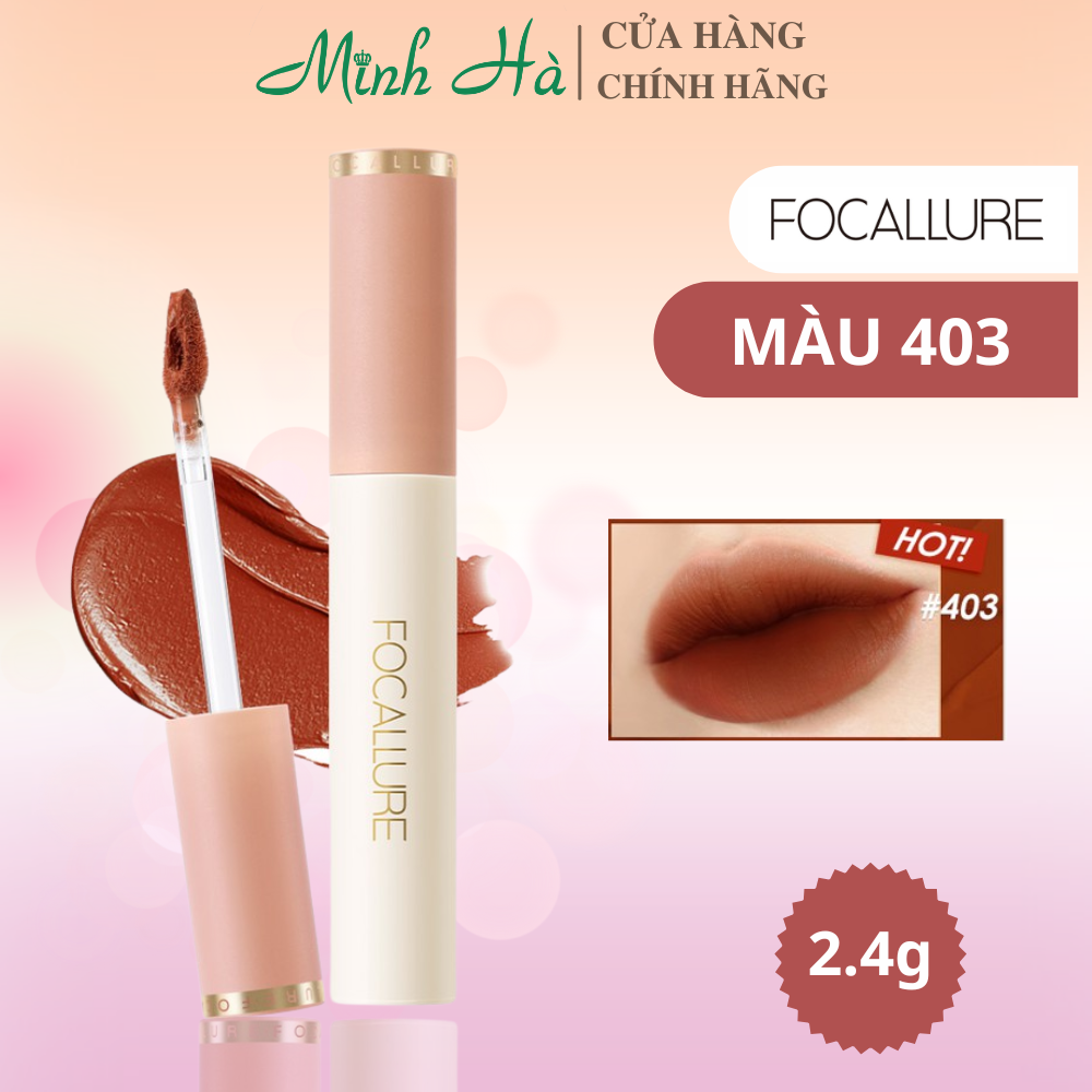 Son kem lì Focallure Velvet Smooth Lip Glaze FA196 2.4g mềm mịn chống thấm nước