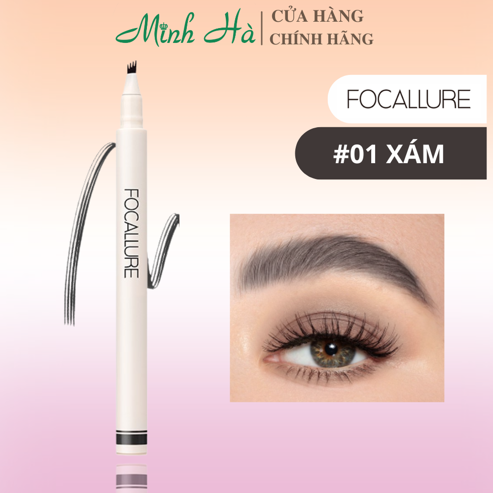 Bút kẻ mày Focallure Fluffmax Tinted Brow Ink Pen FA 161 10g bền màu chống nước