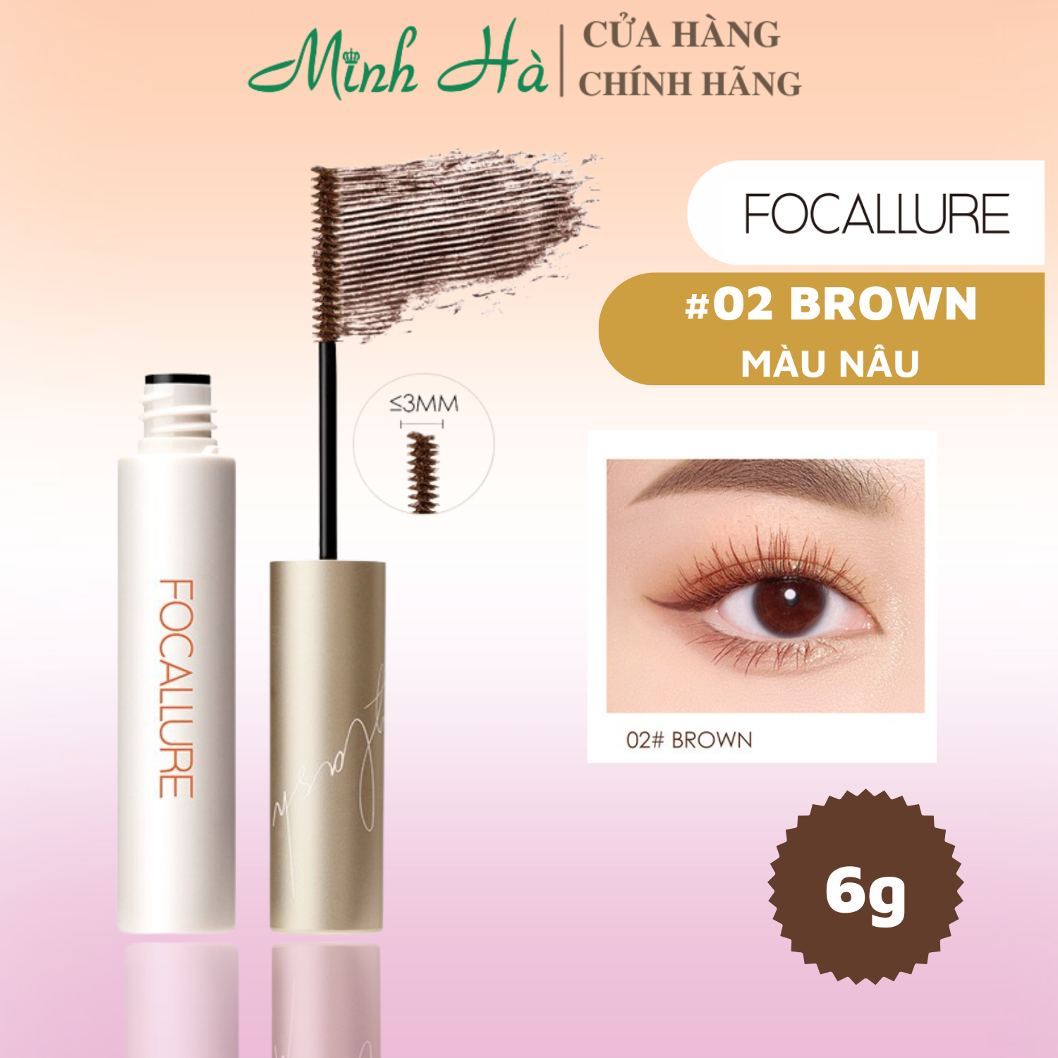 Masara Focallure Longlash Water Proof FA169 6g giúp mi cong dài lâu trôi