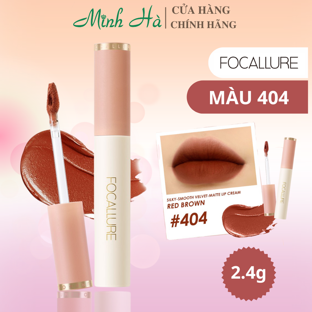 Son kem lì Focallure Velvet Smooth Lip Glaze FA196 2.4g mềm mịn chống thấm nước