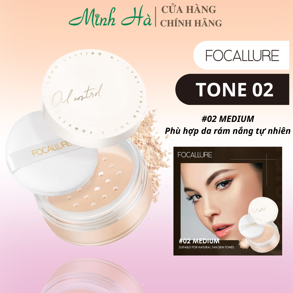 Phấn phủ dạng bột Focallure FA201 12g kiểm soát dầu lâu trôi