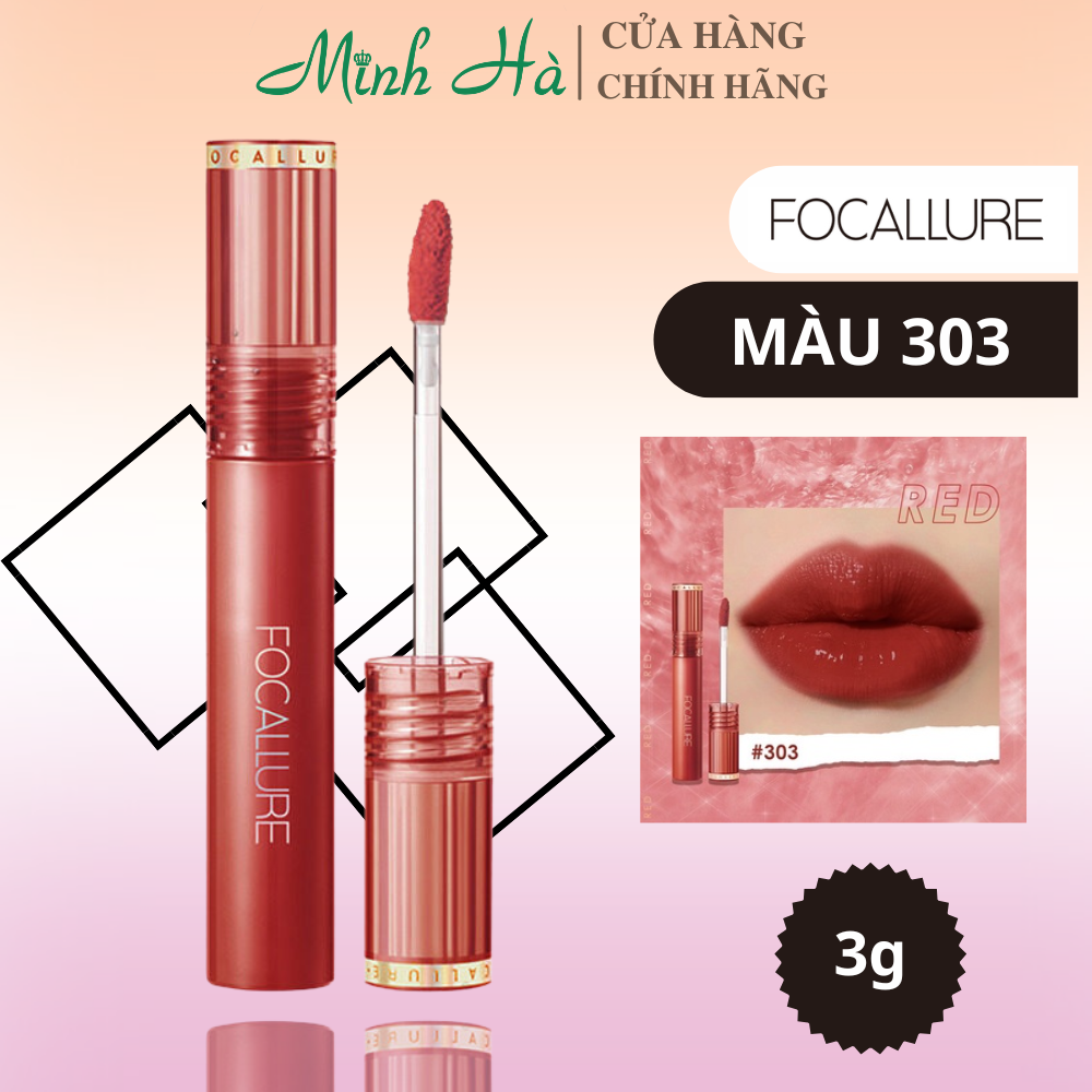 Son Focallure glossy tint FA208 3g lì mịn mềm mại lâu trôi