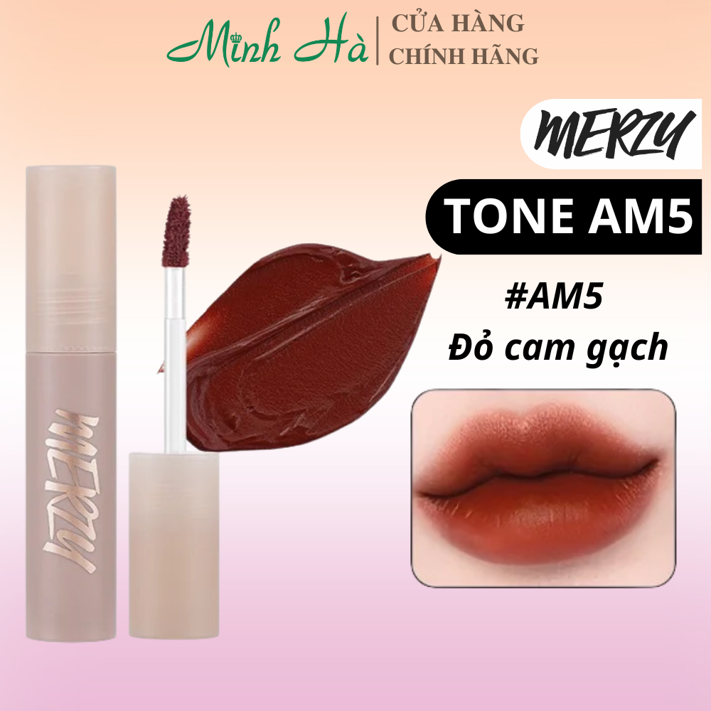 Son kem lì Merzy Academia Mellow Tint 4g lên màu chuẩn, lâu trôi