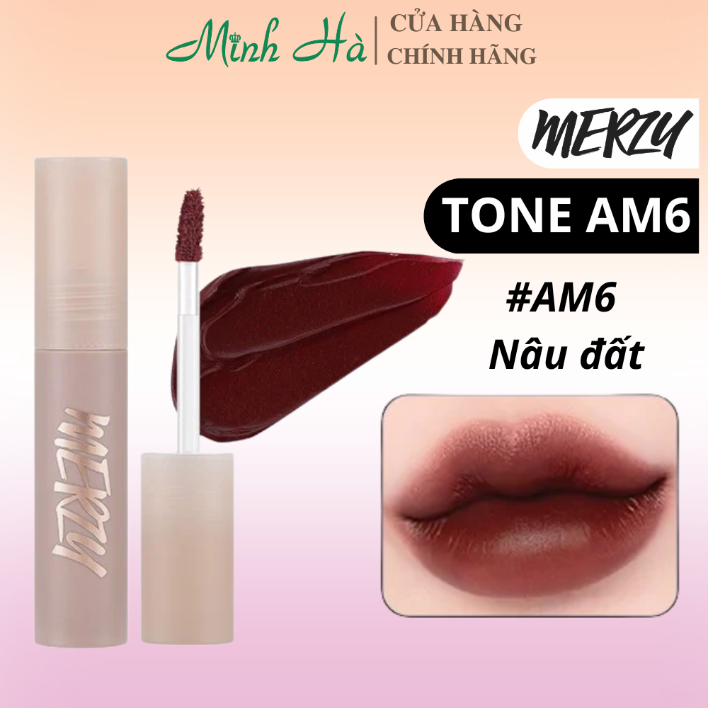 Son kem lì Merzy Academia Mellow Tint 4g lên màu chuẩn, lâu trôi
