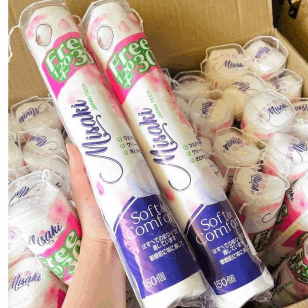 Bông tẩy trang Misaki 150 miếng
