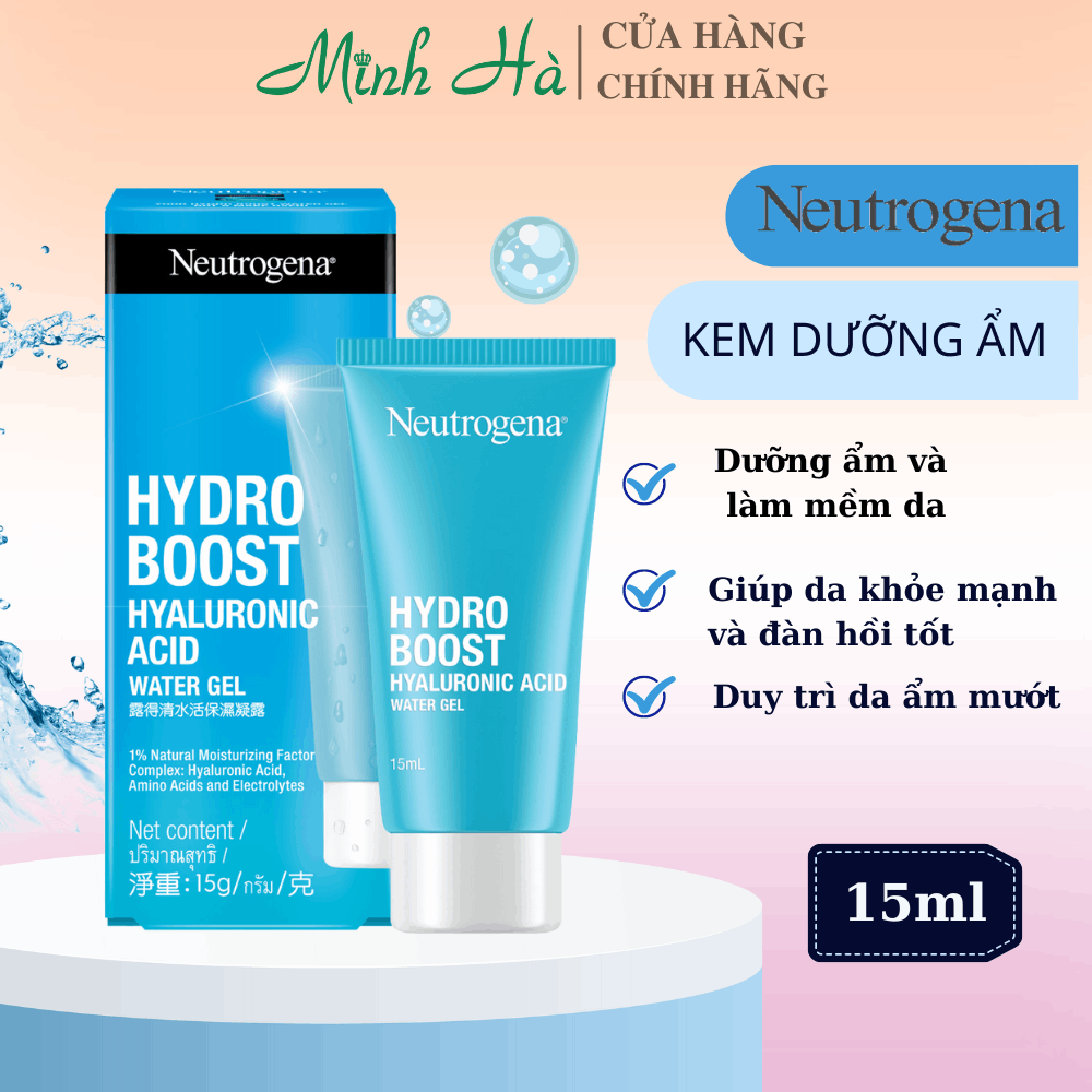 Kem dưỡng ẩm Neutrogena Hydro Boost Water Gel 50ml khóa ẩm mềm mượt da