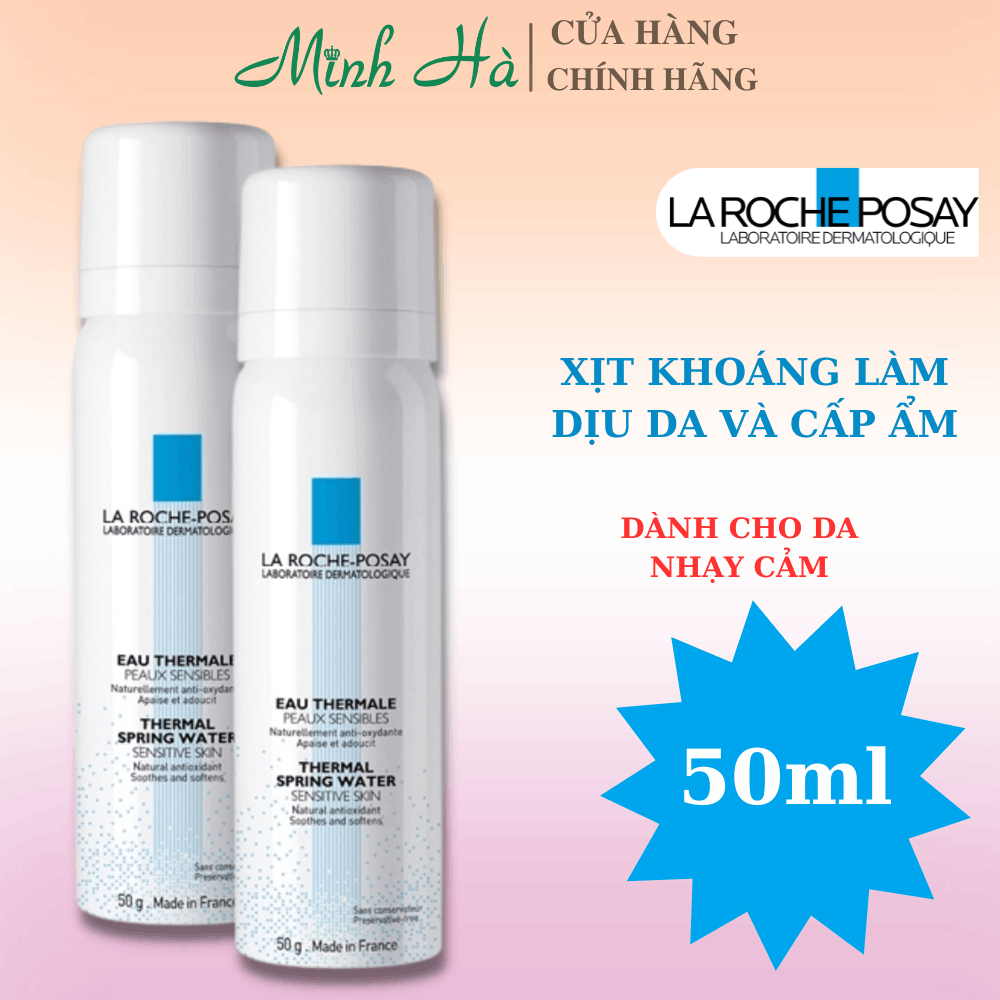 Xịt khoáng La Roche Posay Thermal Spring Water 50/300ml làm dịu da hỗ trợ giảm kích ứng