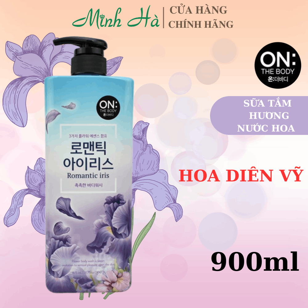 Sữa tắm On The Body Damask Rose Body 900g với mùi hương nước hoa quyến rũ
