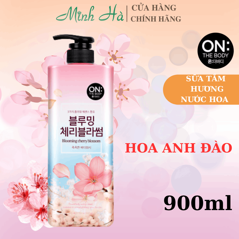Sữa tắm On The Body Damask Rose Body 900g với mùi hương nước hoa quyến rũ