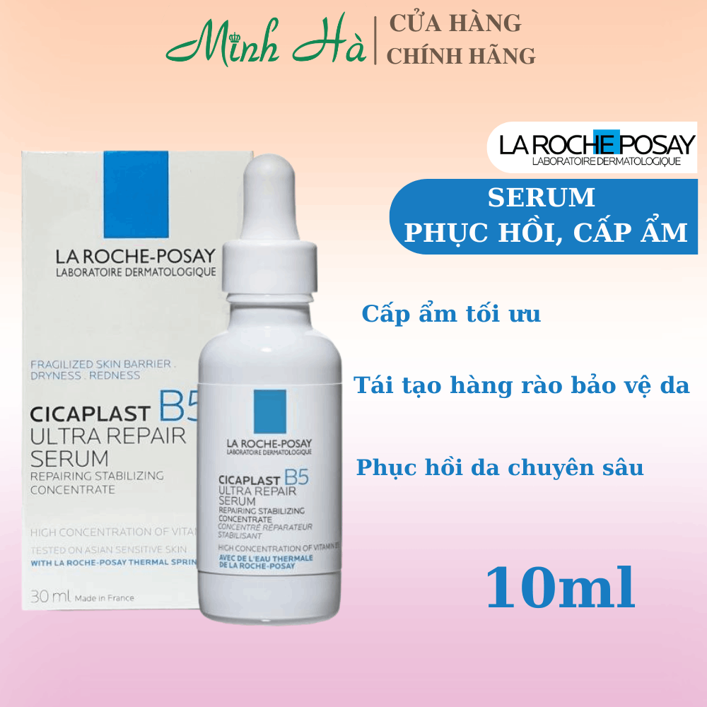 Serum dưỡng da La roche-posay Cicaplast B5 Ultra Repair 10ml cấp ẩm, phục hồi, tái tạo làn da