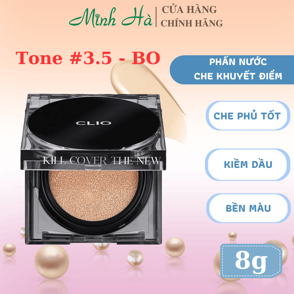 Phấn nước Clio Kill Cover The New Founwear Cushion 15g x 2 (kèm lõi) che phủ tốt, kiềm dầu, bền màu