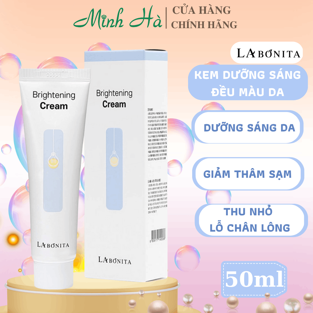 Kem dưỡng trắng da La Bonita Brightening Cream 50ml làm sáng da & và đều màu da