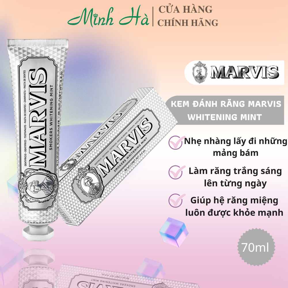 Kem đánh răng Marvis Ý 85ml loại bỏ mảng bám, sạch răng thơm miệng