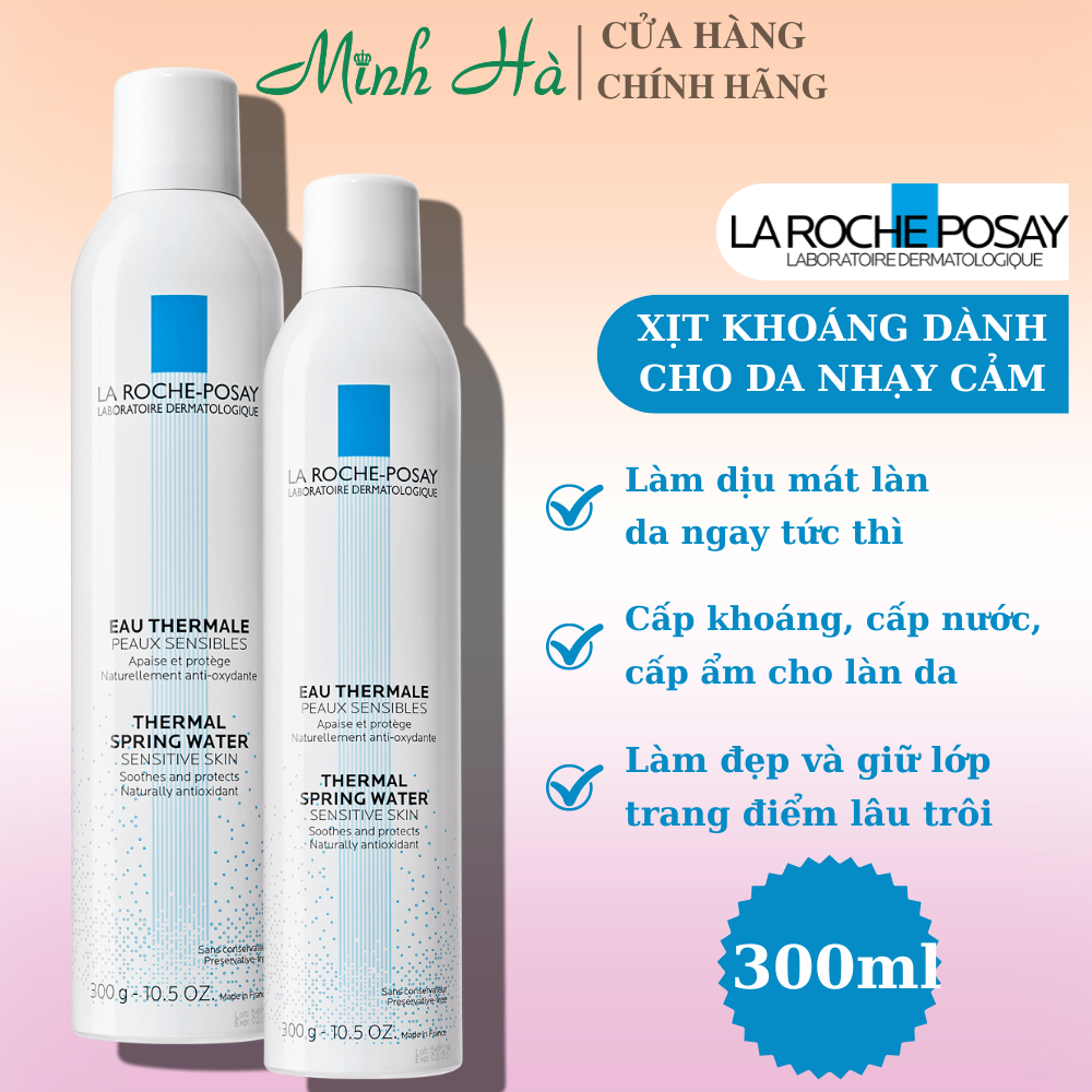 Xịt khoáng La Roche Posay Thermal Spring Water 50/300ml làm dịu da hỗ trợ giảm kích ứng