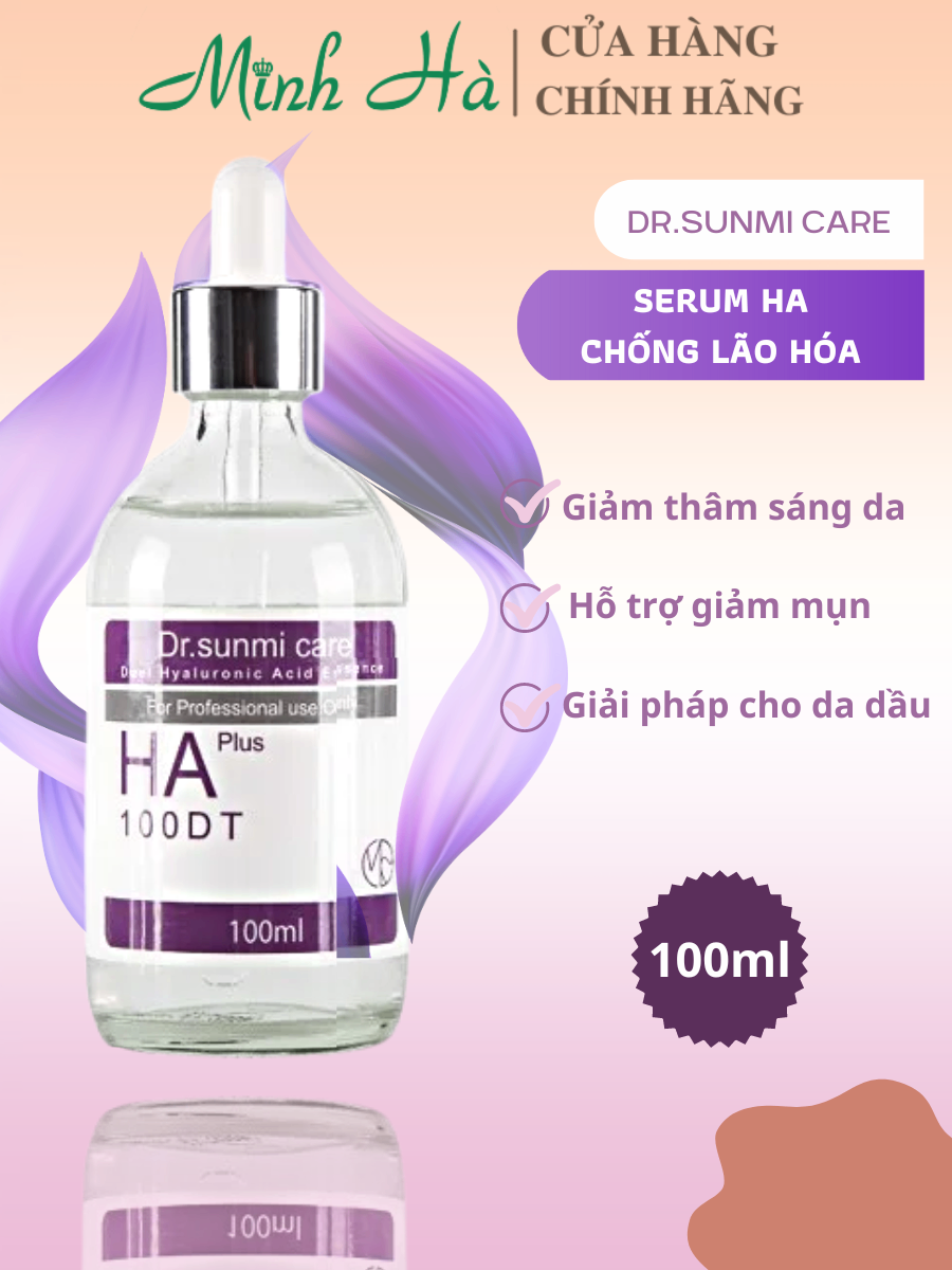 Tinh chất dưỡng ẩm Dr.Sunmi Care HA Plus 100DT Duel Hyaluronic Acid Essence 100ml cấp ẩm làm dịu da