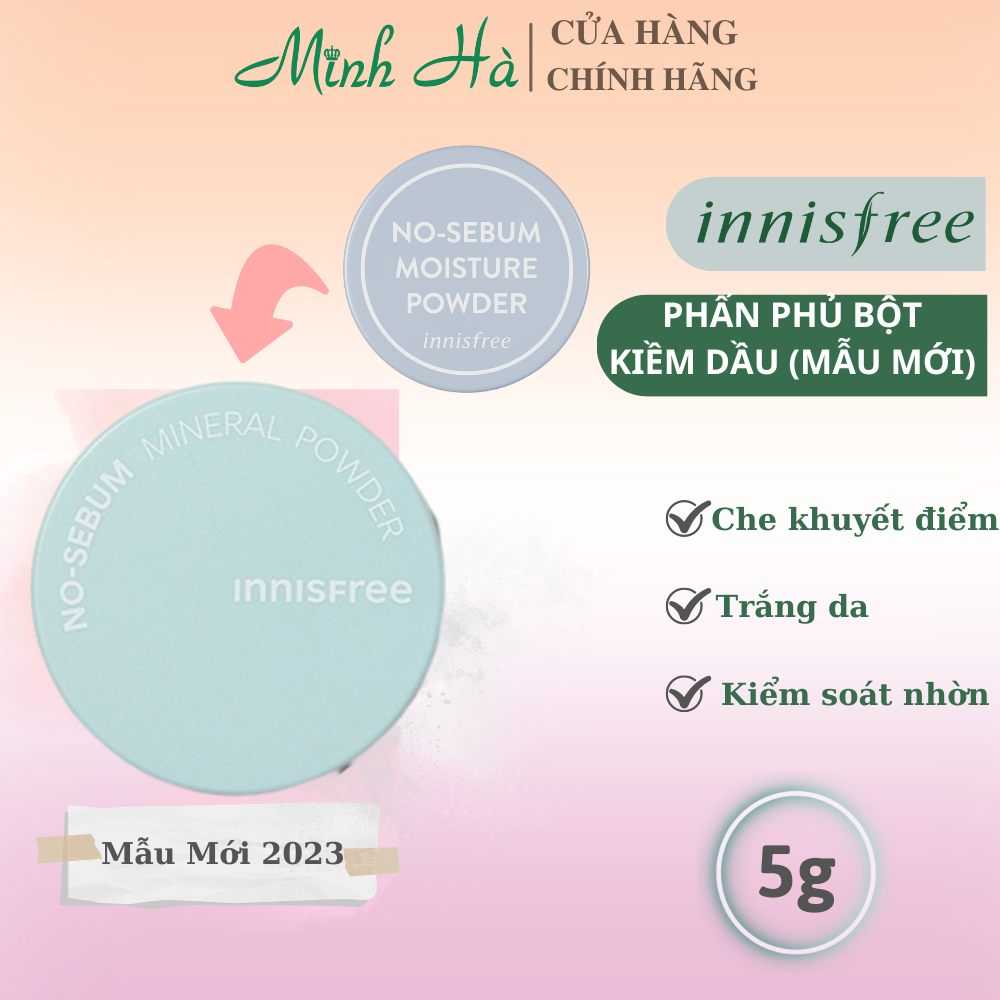 Phấn phủ bột kiềm dầu Innisfree No Sebum Mineral Powder 5g giữ da luôn mịn màng