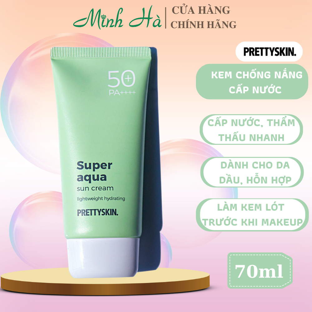Kem chống nắng Prettyskin SPF50+ PA++++ 70ml nâng tone, kiềm dầu, bảo vệ da