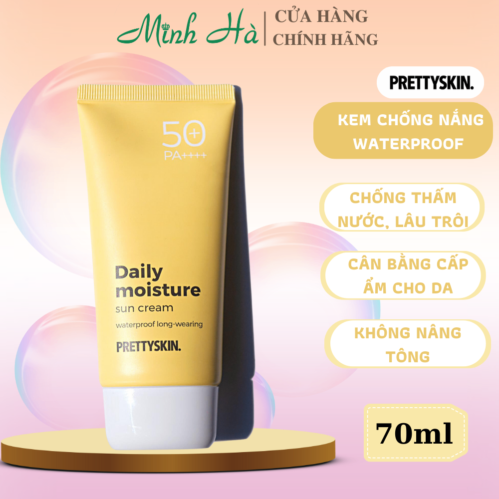 Kem chống nắng Prettyskin SPF50+ PA++++ 70ml nâng tone, kiềm dầu, bảo vệ da