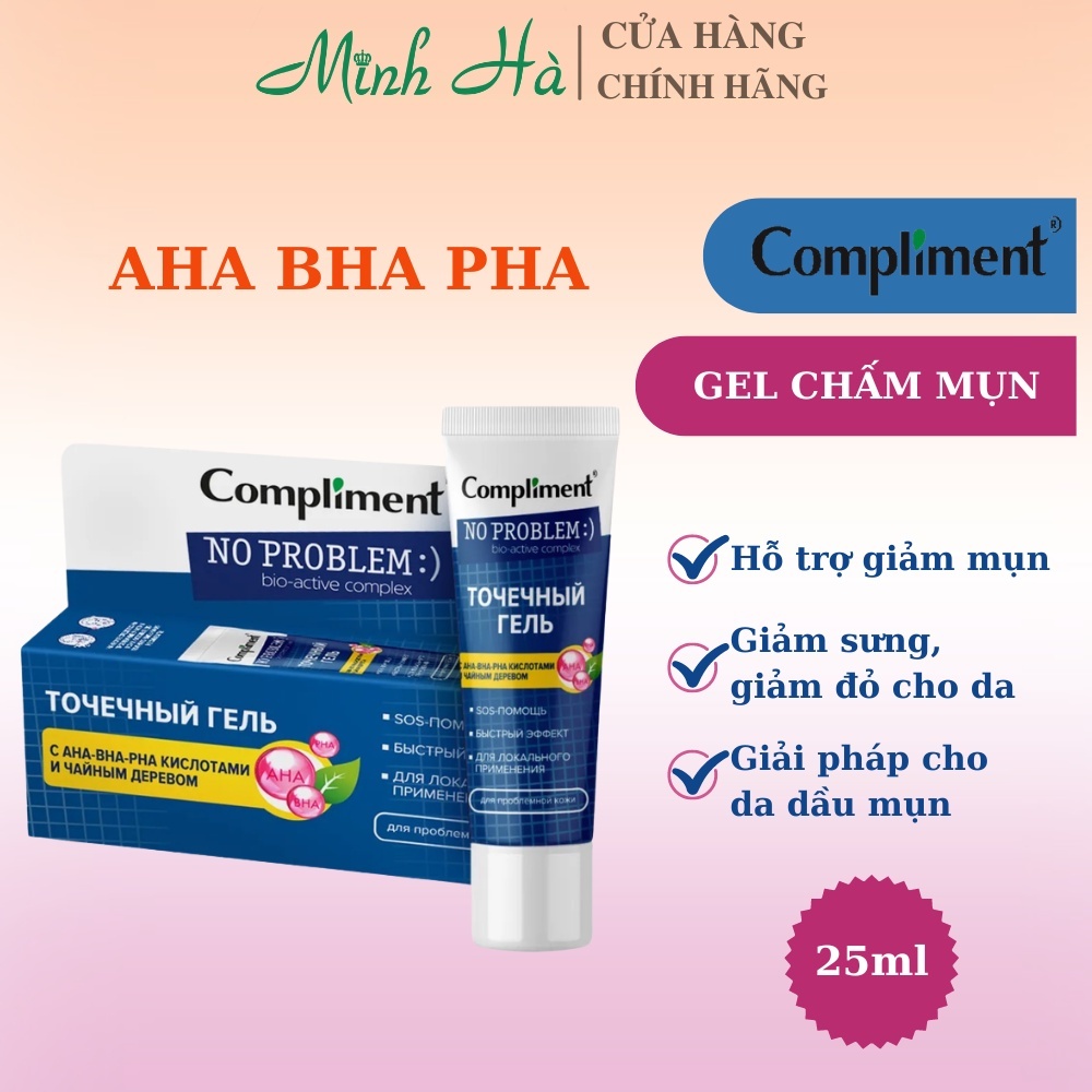 Gel chấm mụn SOS Compliment No Problem 25ml giúp loại bỏ mụn nhanh chóng