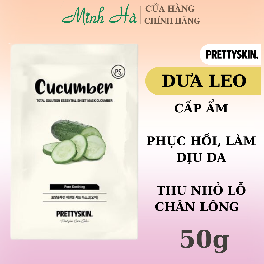 Mặt nạ Prettyskin Total Solution Essential Sheet Mask 23g cải thiện lão hóa, cấp ẩm, làm dịu da