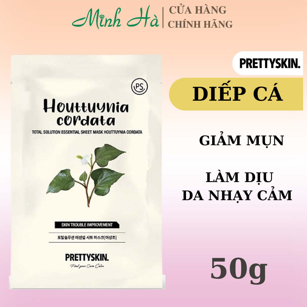 Mặt nạ Prettyskin Total Solution Essential Sheet Mask 23g cải thiện lão hóa, cấp ẩm, làm dịu da