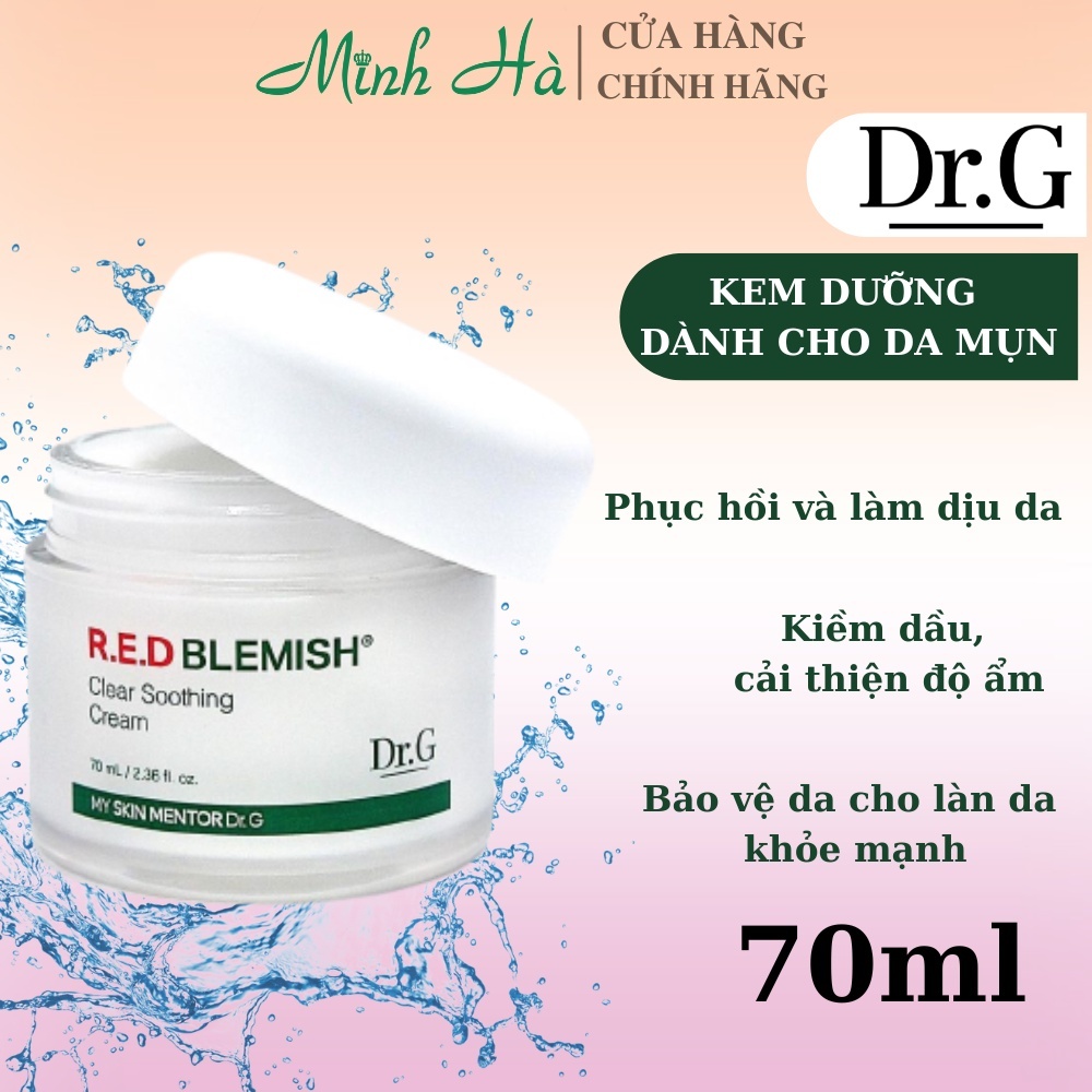 Kem dưỡng Dr.G Red Blemish Cream 70/100ml làm dịu phục hồi da