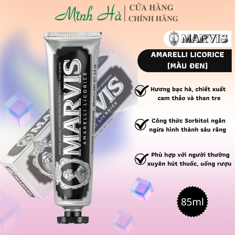 Kem đánh răng Marvis Ý 85ml loại bỏ mảng bám, sạch răng thơm miệng