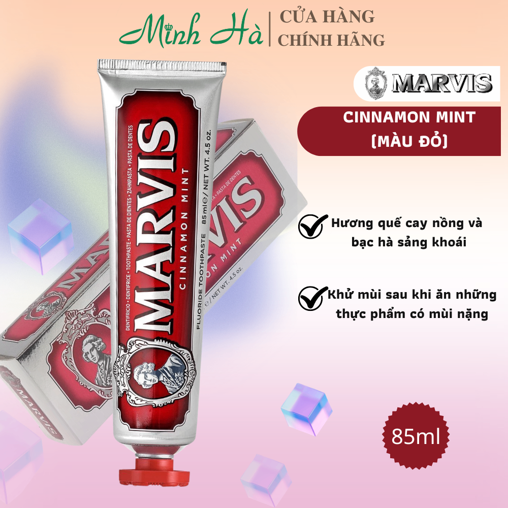 Kem đánh răng Marvis Ý 85ml loại bỏ mảng bám, sạch răng thơm miệng