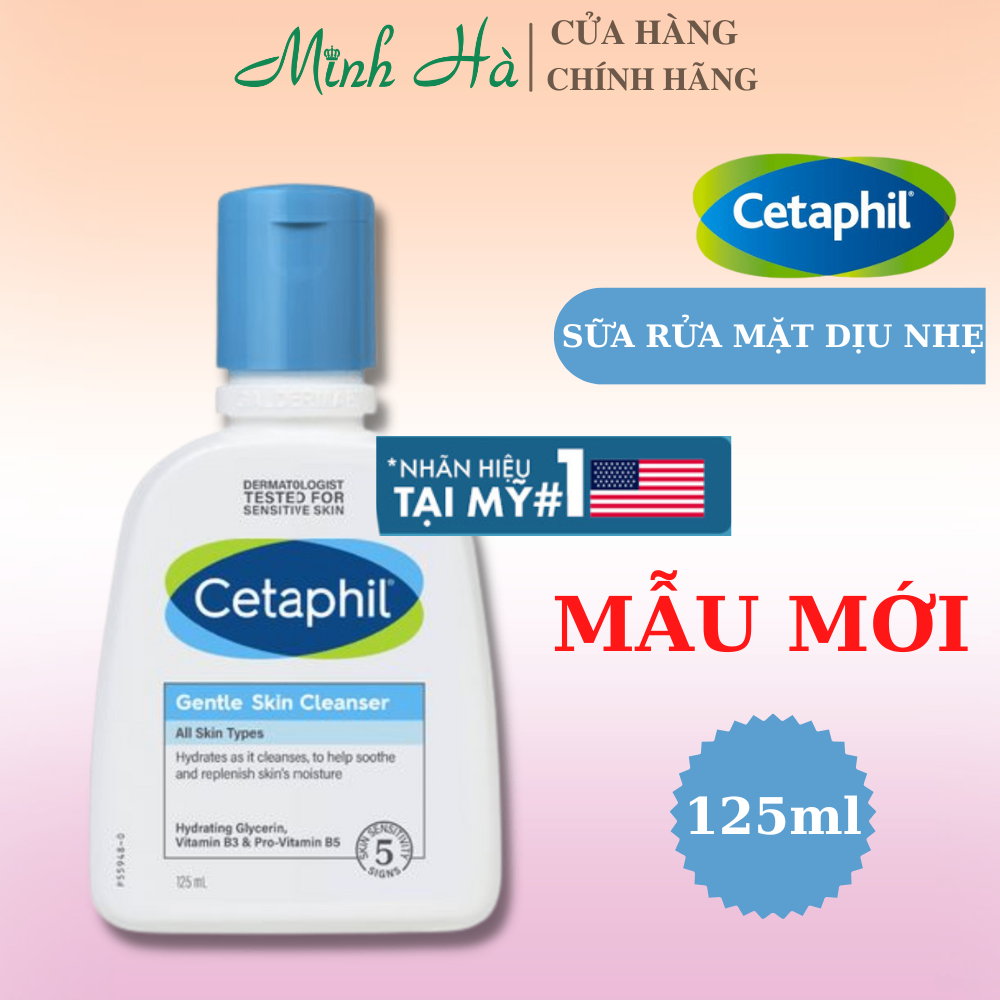 Sữa rửa mặt Cetaphil Gentle Skin Cleanser 125ml dưỡng ẩm và dịu nhẹ cho da