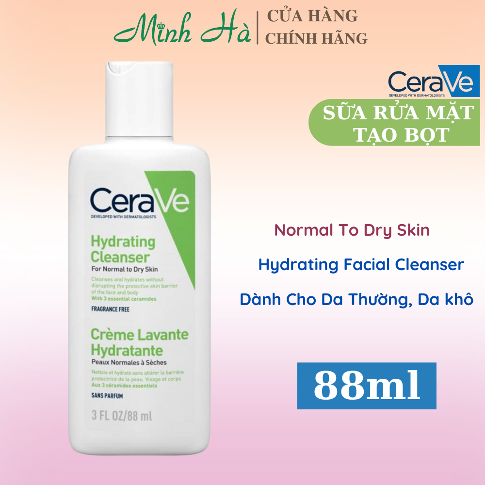 Sữa rửa mặt Cerave Foaming Facial Cleanser 473ml dành cho da thường và da dầu