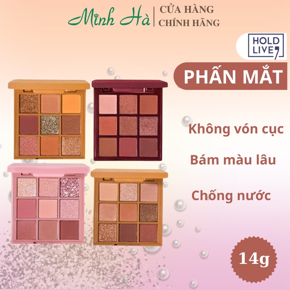 Bảng phấn mắt 9 ô HOLD LIVE Red Velvet 14g bám màu tốt, không vón cục