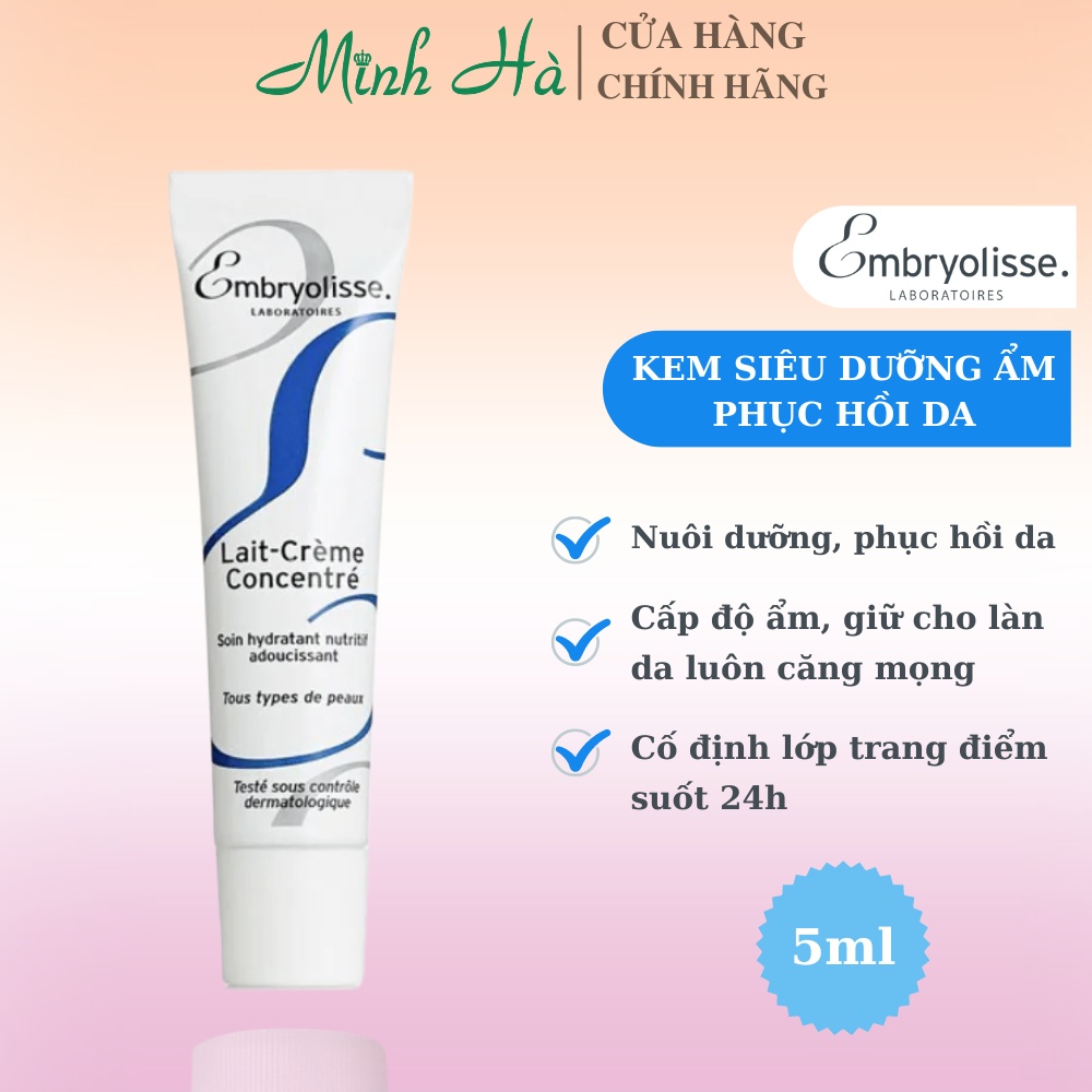 Kem dưỡng ẩm phục hồi da Embryolisse Lait Creme Concentré 75ml siêu dưỡng ẩm phục hồi da