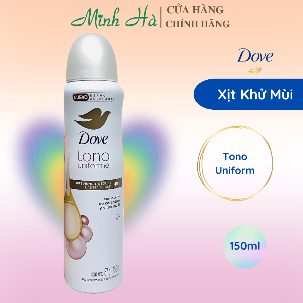 Xịt khử mùi Dove 150ml các loại khử mùi giúp làn da dưới cánh tay trắng mịn màng