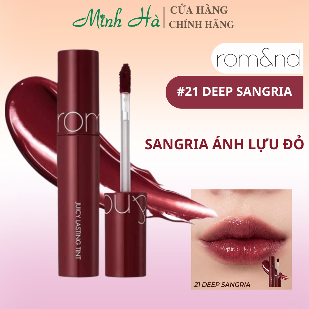 Son tint lì Romand Juicy Lasting Tint 5.5g độ bám màu cao lên màu đẹp