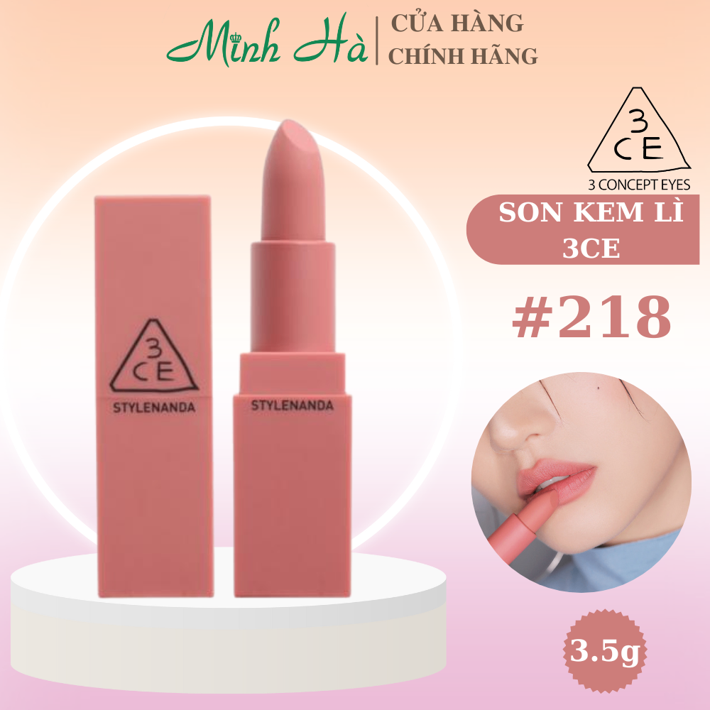 Son lì 3CE Matte Lip Color 3.5g mịn lì lên màu chuẩn