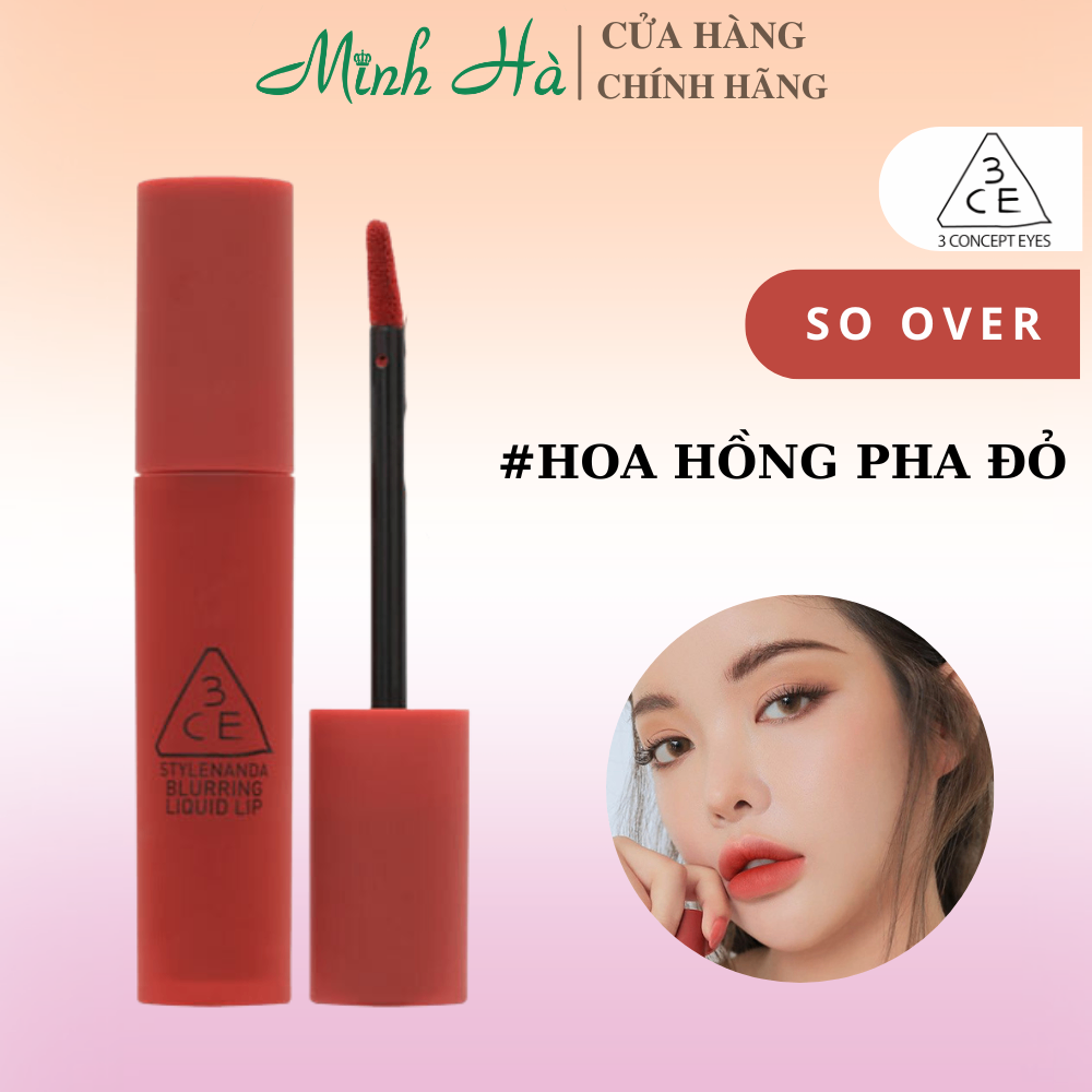 Son kem lì 3CE Blurring Liquid Lip 5.5g cho hiệu ứng làm mờ vân môi