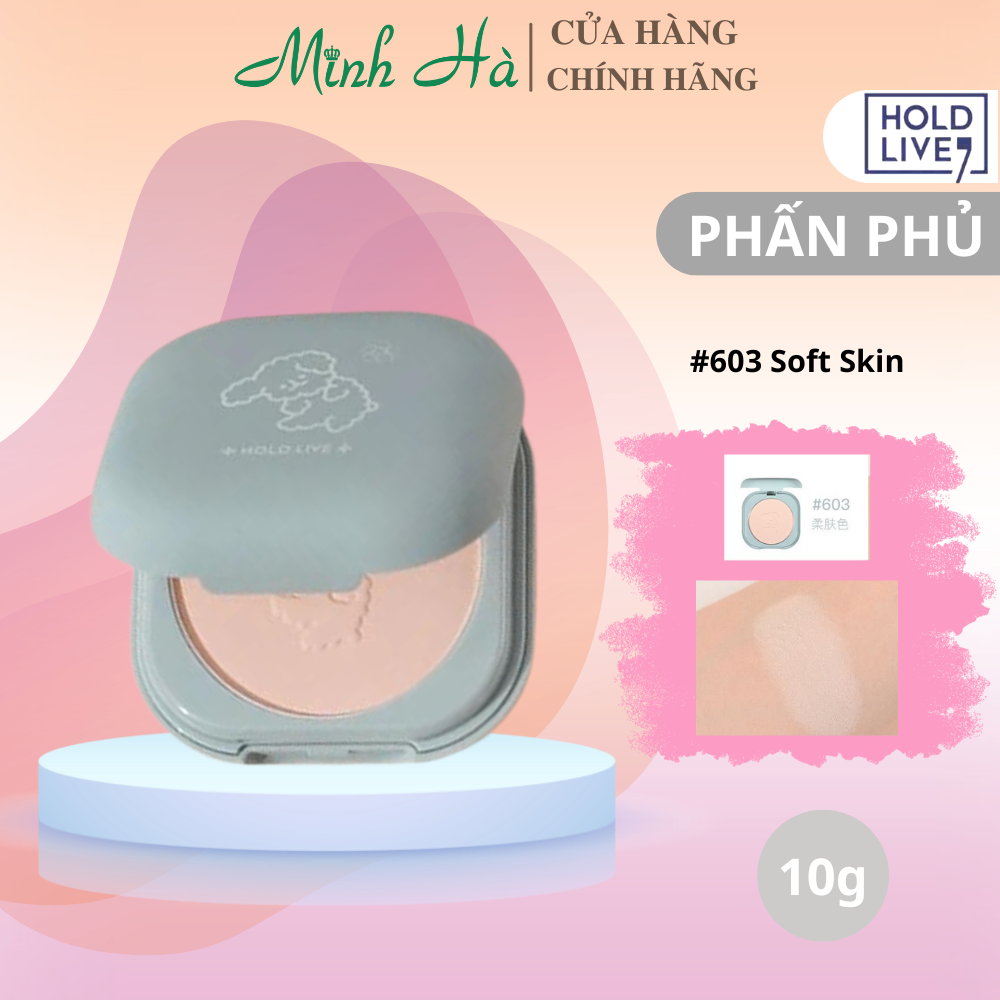 Phấn phủ dạng nén Hold live Soft Cute Cloud Sense Pressed Powder 10g mỏng nhẹ không bết dính