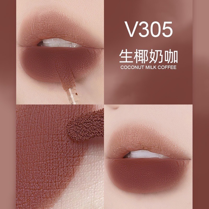 Son kem lì HOL DLIVE Flower Sakura Velvet Matte Lip Glaze 3g chất son lì không gây bết dính