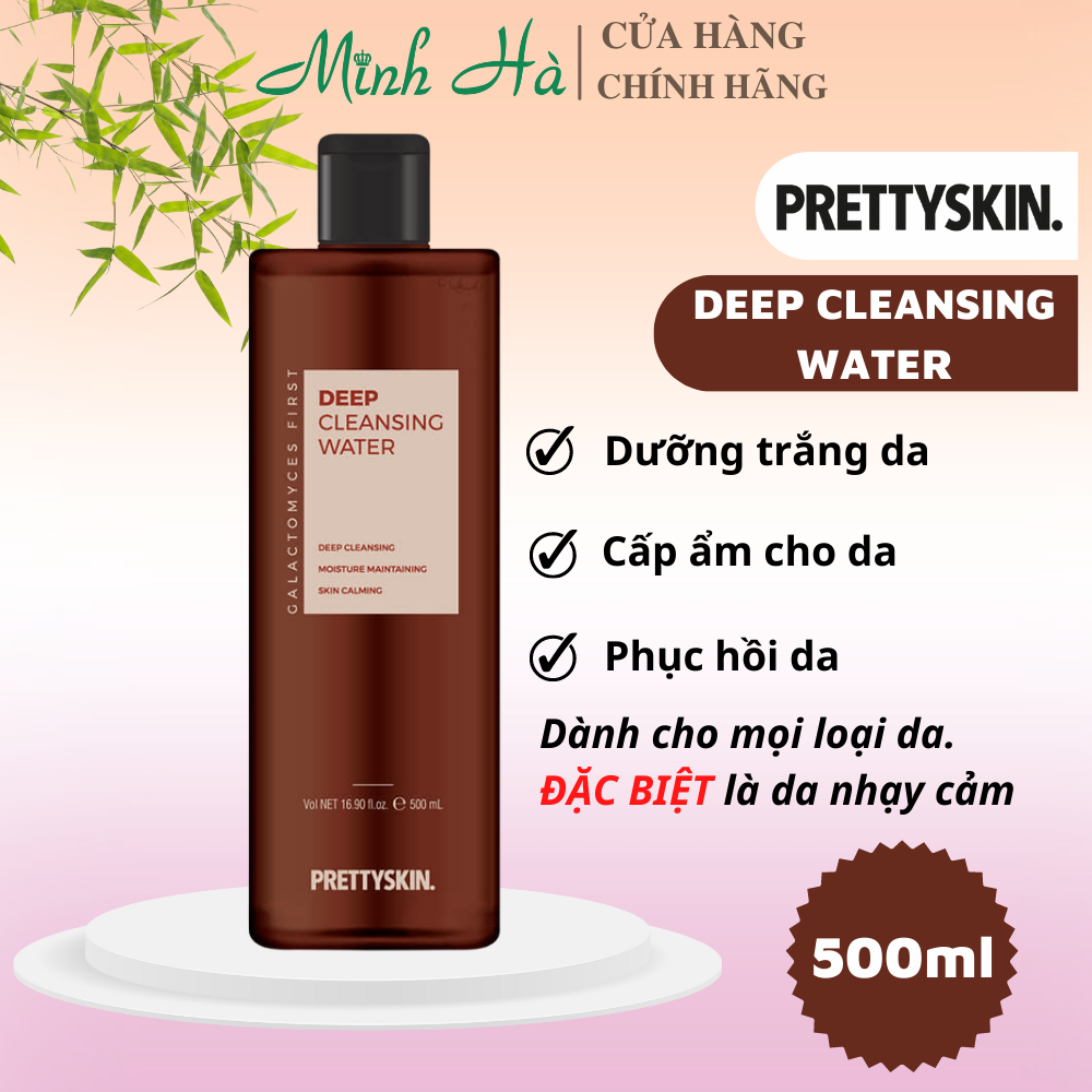 Nước tẩy trang Prettyskin 600ml dành cho mọi loại da - giúp dưỡng ẩm, làm sạch sâu