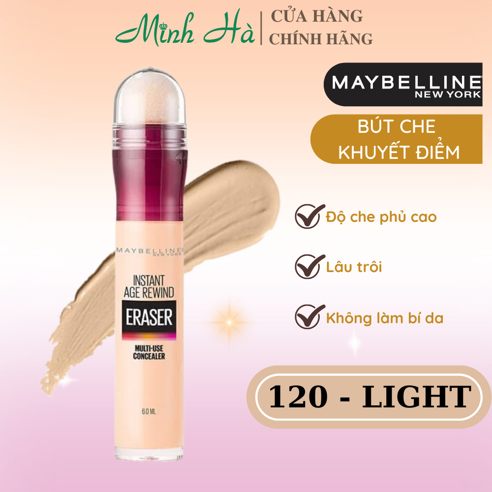 Bút cushion che khuyết điểm Maybelline Instant Age Rewind 6ml giúp che, giảm quầng thâm