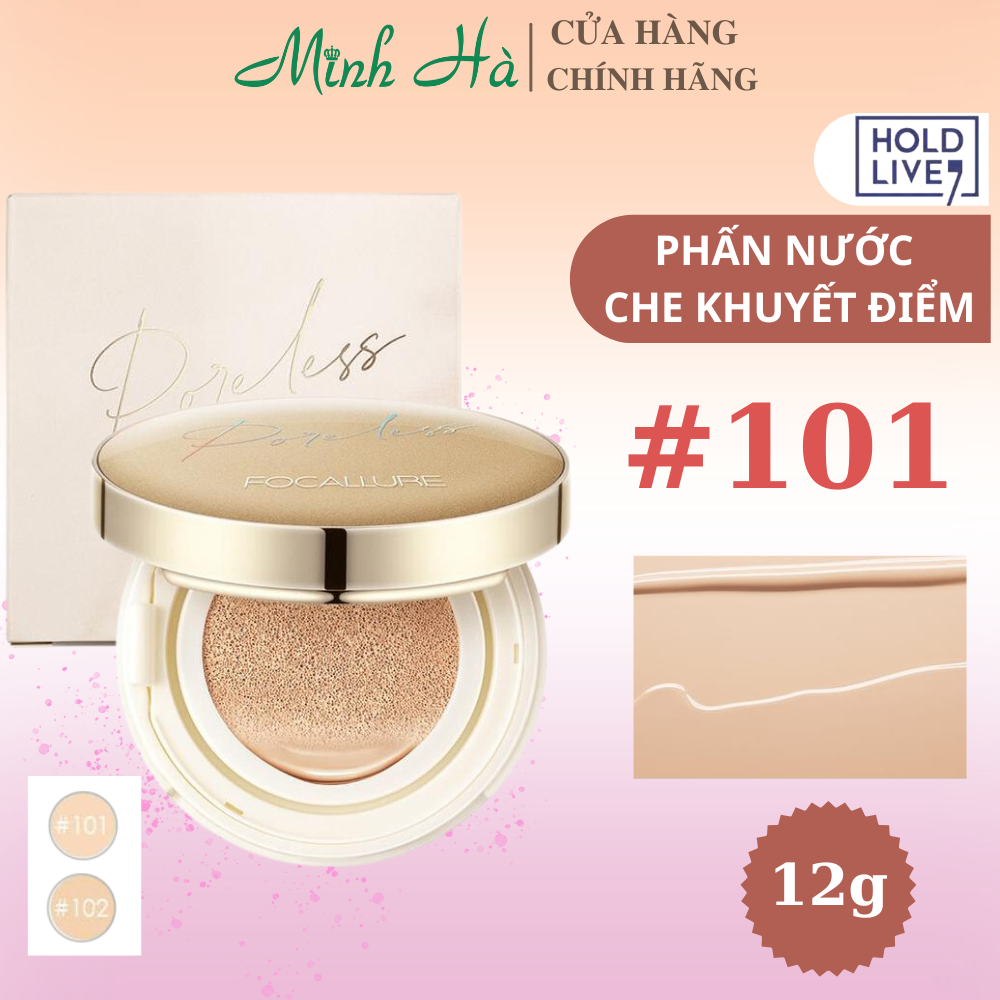 Phấn nước Focallure Poreless Matte Air Cushion Foundation 10g hiệu ứng lì, che khuyết điểm