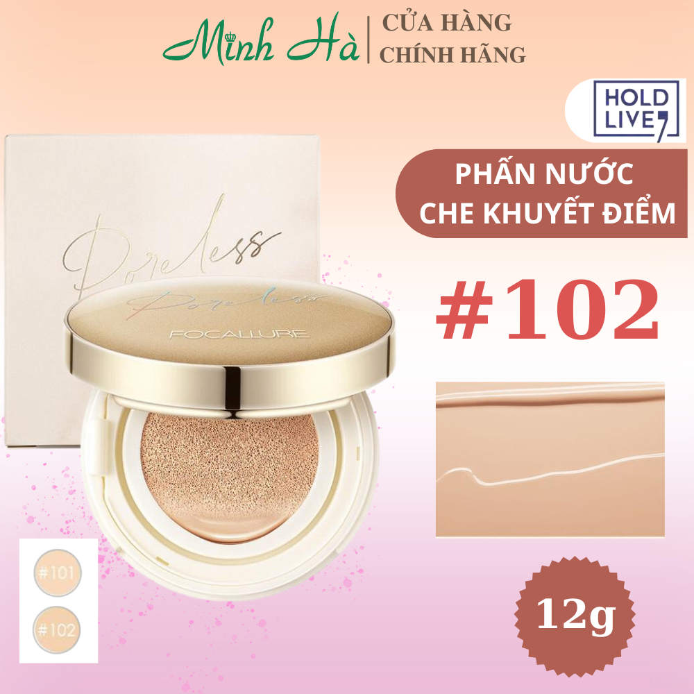 Phấn nước Focallure Poreless Matte Air Cushion Foundation 10g hiệu ứng lì, che khuyết điểm