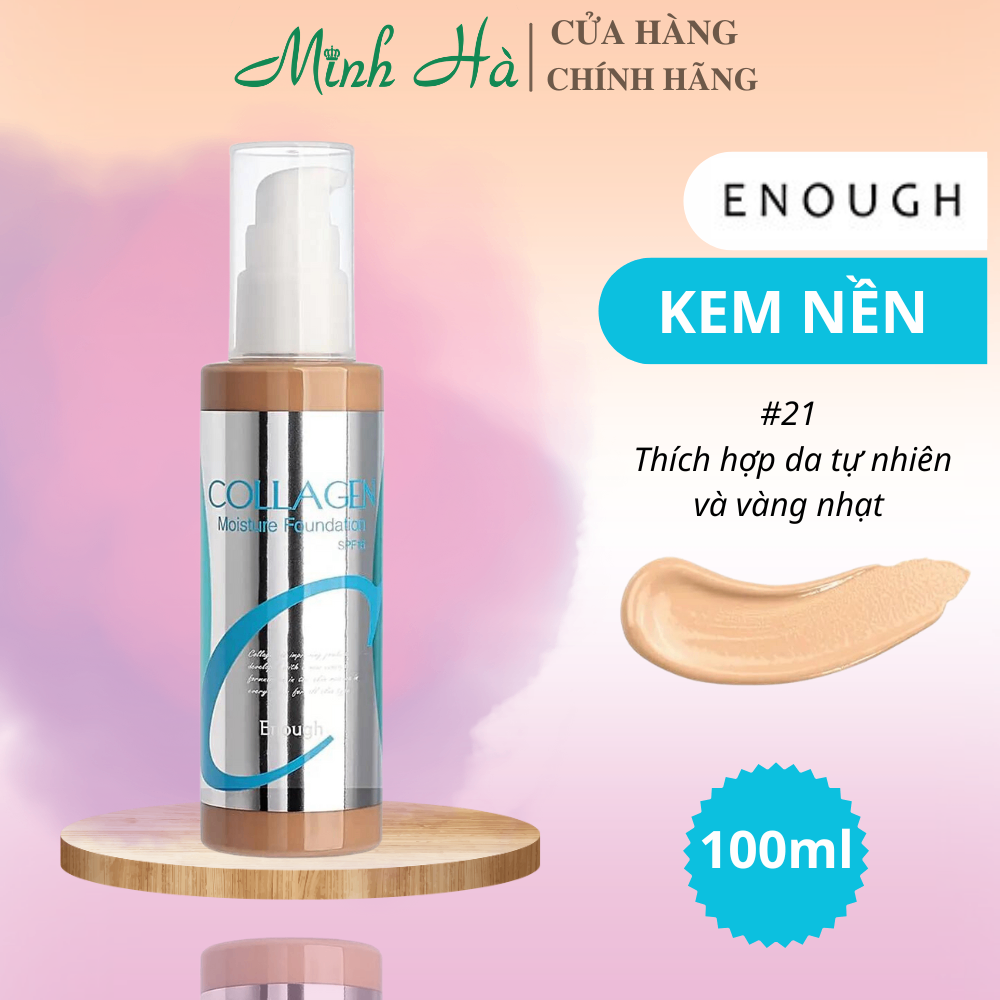 Kem nền Enough Collagen Moisture Foundation SPF15 100ml mịn lì phù hợp cho tất cả các tông da