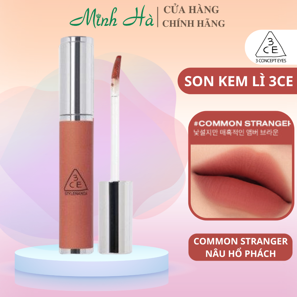 Son kem lì 3CE Hazy Lip Clay 4g mềm mịn môi giữ màu tốt