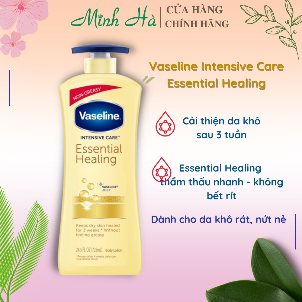 Sữa dưỡng thể Vaseline Healthy White UV Lightening Body Lotion 725ml giúp dưỡng trắng dưỡng ẩm phù hợp cho mọi loại da