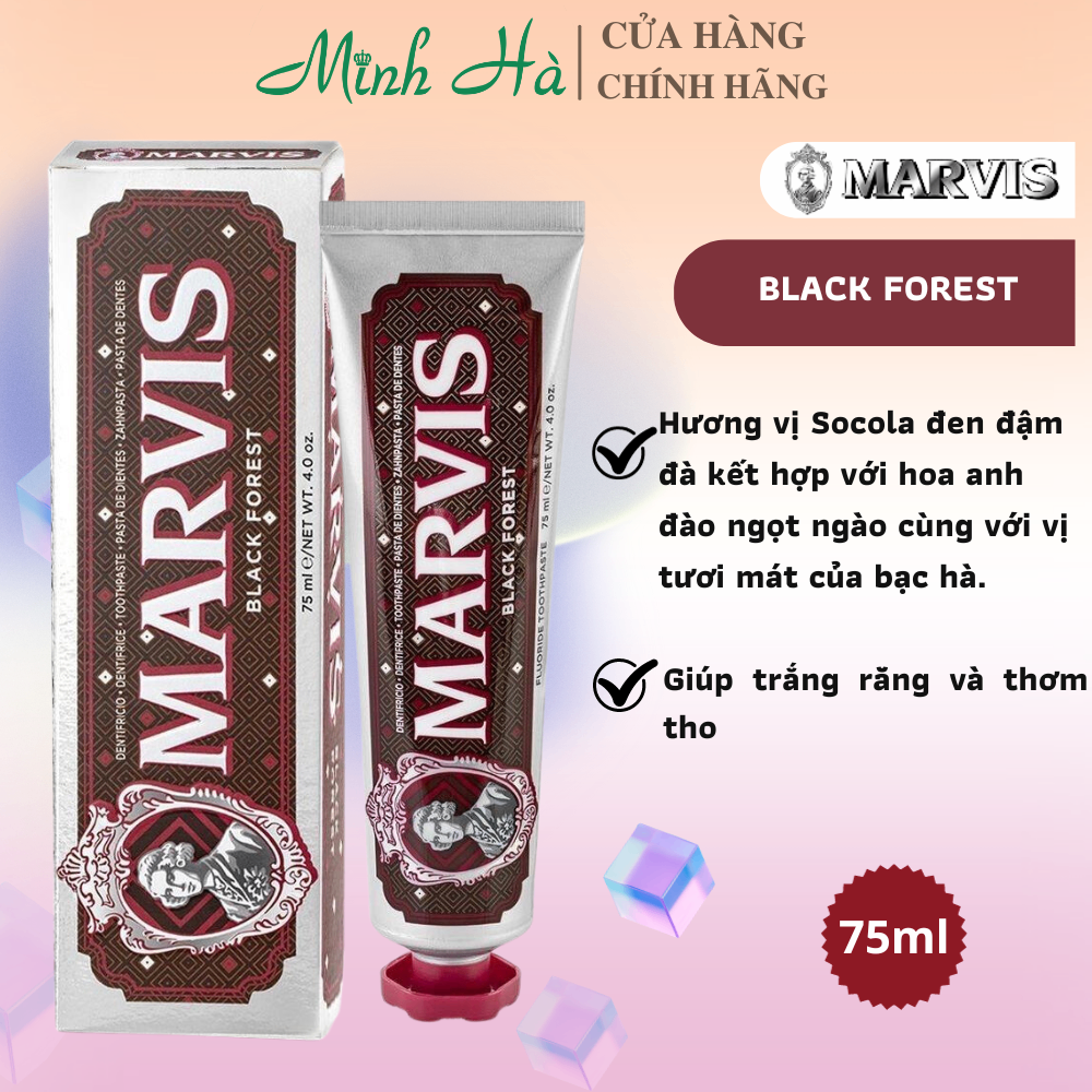 Kem đánh răng Marvis Ý 85ml loại bỏ mảng bám, sạch răng thơm miệng