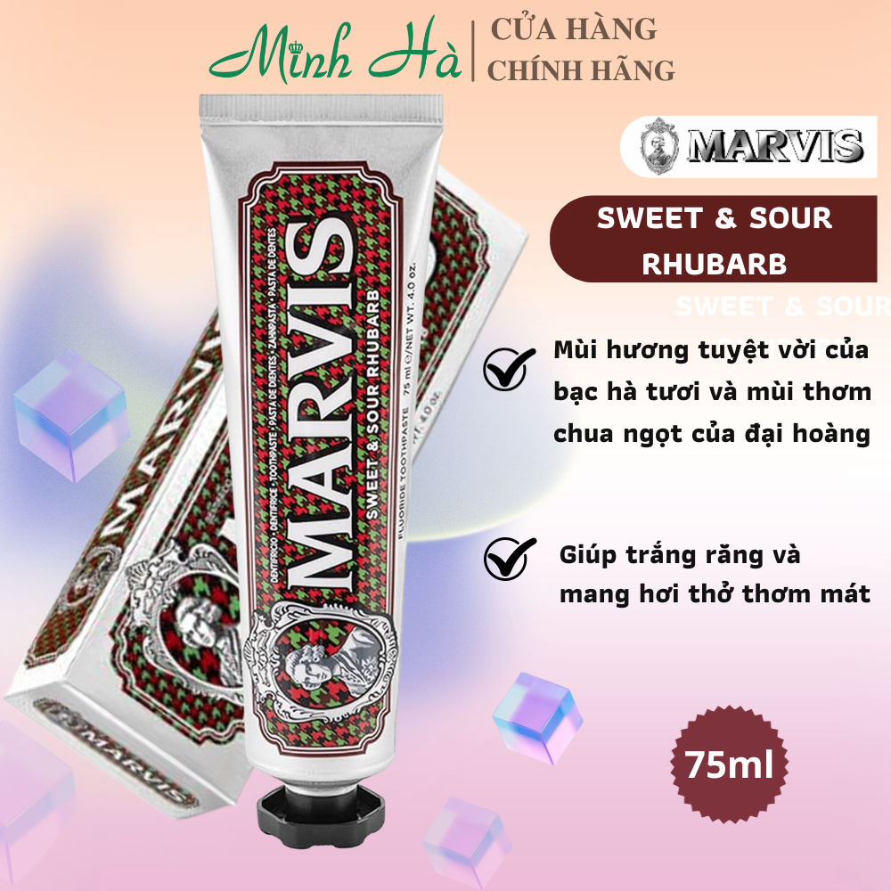 Kem đánh răng Marvis Ý 85ml loại bỏ mảng bám, sạch răng thơm miệng