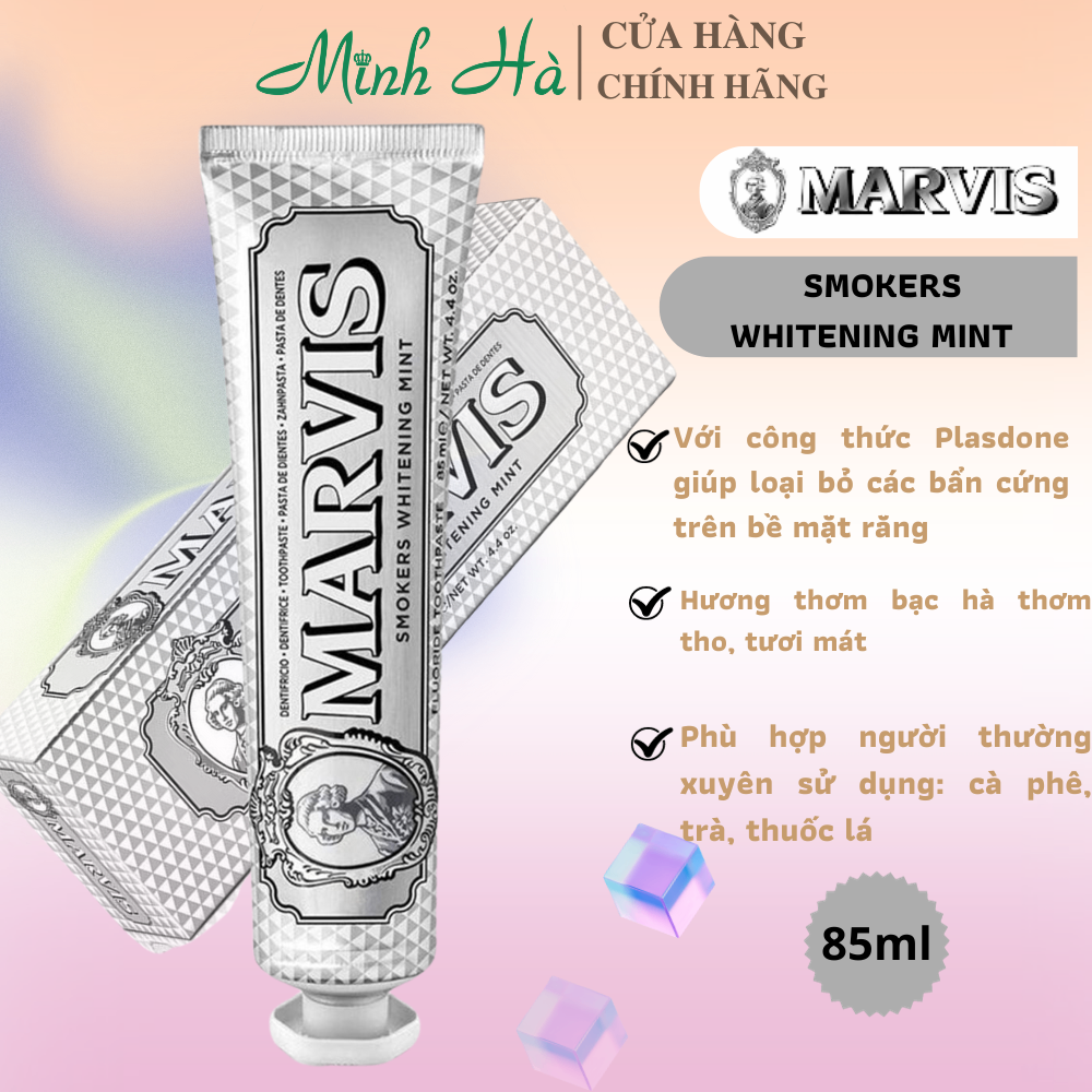 Kem đánh răng Marvis Ý 85ml loại bỏ mảng bám, sạch răng thơm miệng